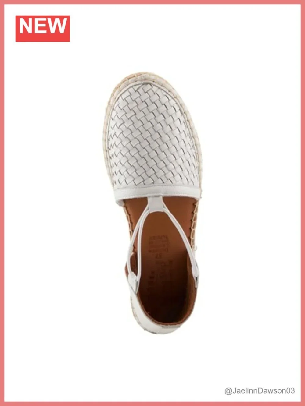 Women's Woven Leather Espadrille Flats Flexible Comfort Slip-On